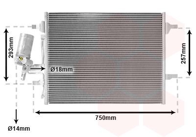 VAN WEZEL Condensor, airconditioning (59005166)