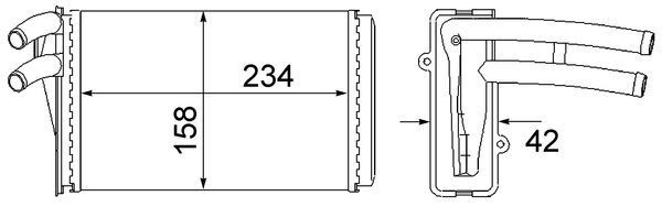 MAHLE Kachelradiateur, interieurverwarming BEHR (AH 239 000S)